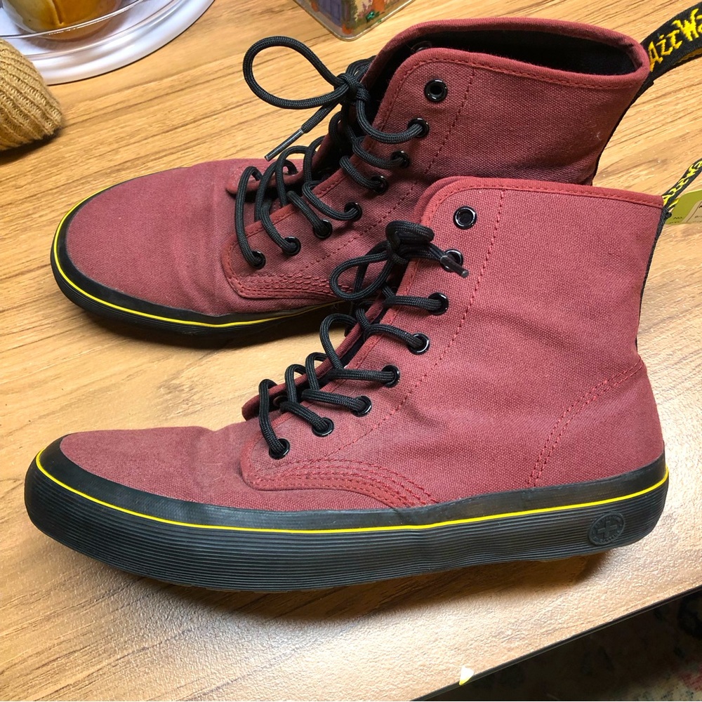 Dr Martens Maroon Sneakers Boots